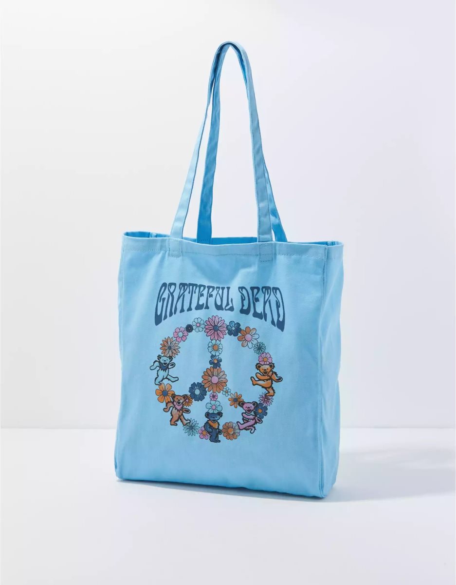 Sacs American Eagle AE Grateful Dead Peace Tote Bleu Femme | VWE-27200289